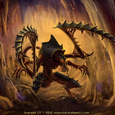Cave with Deathleaper by Gwayne Li (Eupackardia)