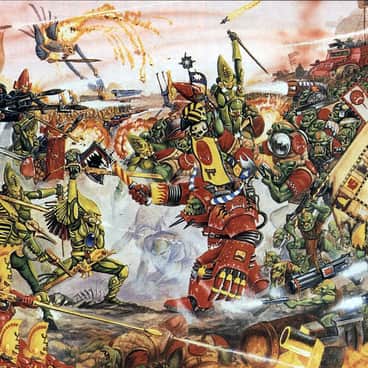 Eldar vs Orks by David Gallagher (david.gallagher.art)