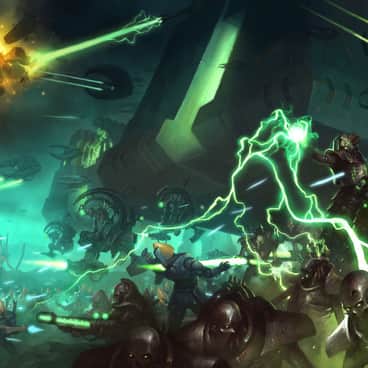 Necron vs Eldar by Mike Lim (Daarken | DaarkenArt)