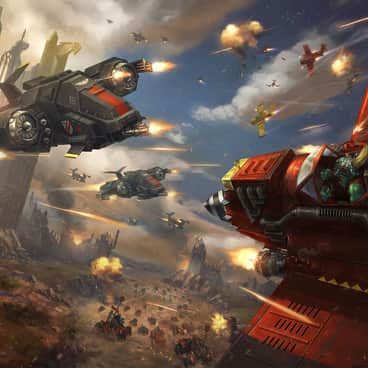 Black Templars Aircraft vs Ork Aircraft by Lie Setiawan (liesetiawan | Setiawan Lie)