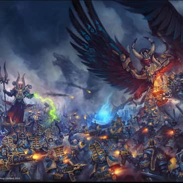 Logan Grimnar vs Magnus the Red by Jaime Martinez (Dabanaworks | Jaime Matrtinez)