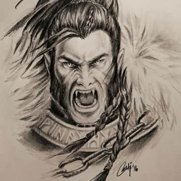Wolf Lord Ragnar Blackmane by Cecilia Murillo Valdez (cecil_muri)
