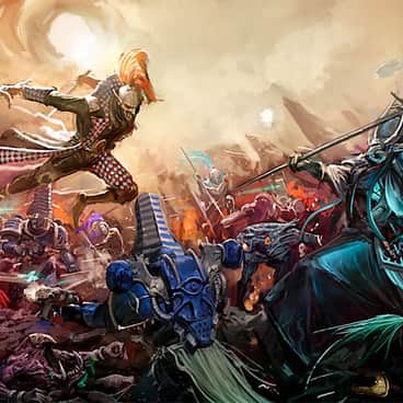 Eldar vs Thousand Sons by Unknown Artists
