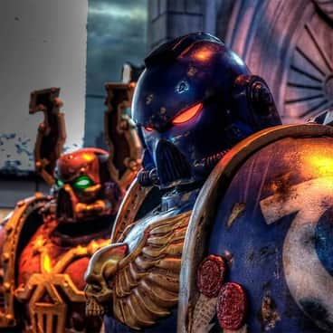 Ultramarines and Khorne by Relic Games | Ultramarines and Khorne by Relic Games
