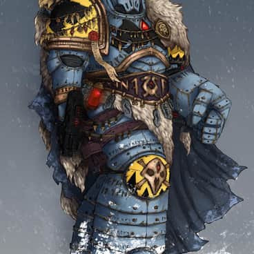 Space Wolf Captain by Thomas Shirley