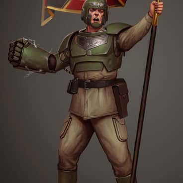 Cadian Standard Bearer by Elijah ArhPriest (Elijah Gurenko | Ilya Gurenko | arhpriest) | Cadian Standard Bearer by Elijah ArhPriest (Elijah Gurenko | Ilya Gurenko | arhpriest)