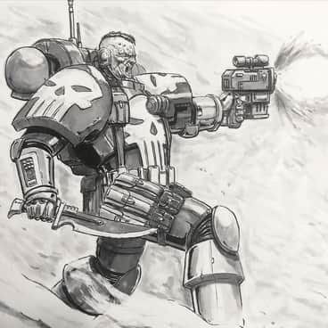Punisher Space Marine by Toni Justamante Jacobs (ARTOFJUSTAMAN | just_a_man_t)