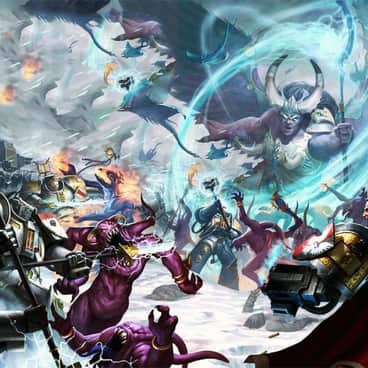 Magnus the Red vs Grey Knights by Unknown Artists