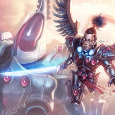 Autarch Kyre and the Wraith Knights by Kyle Herring (KylePunkArt | KyleKayhos)