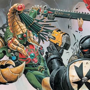 Black Templar vs Striking Scorpion by Wayne Reynolds