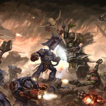 Crimson Fists vs Orks by Leos Ng Okita (Luches | leos_ng | leos_okita_ng)