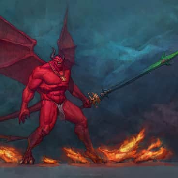 Demonic Primarch Angron by Alexey Potorochin (artistpotorochin)