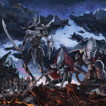 Eldar War Party by Ann Kurzakova (Loordess Guidewom)