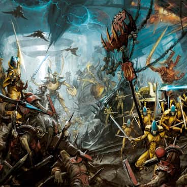 Eldar vs Orks by Alex Boyd