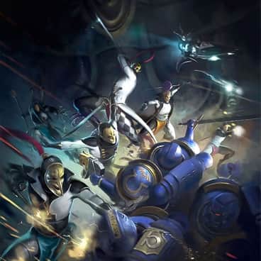 Harlequins vs Space Marines by Unknown Artists