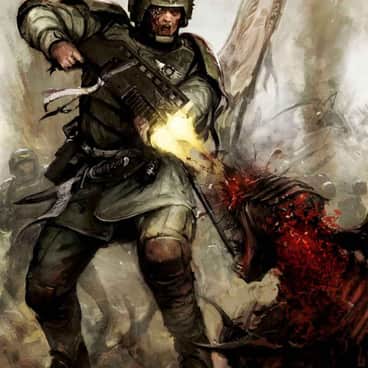Imperial Guard vs Tyranids by Unknown Artists