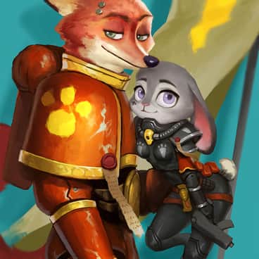 Judi and Nick by Yang Zheyy (yang·z | yangzheyy)