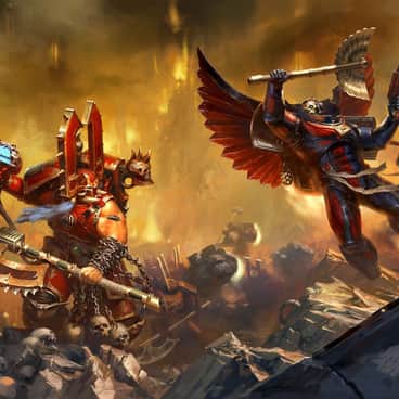 Kharn the Betrayer vs Death Company Chaplain by Paul Dainton (piddy | piddy1972) | Kharn the Betrayer vs Death Company Chaplain by Paul Dainton (piddy | piddy1972)