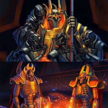 Necron Bois by Inkary (inkary_ | wokehammer)
