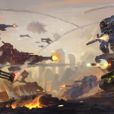 Riptide Battlesuits vs Imperium by Unknown Artists