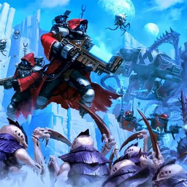 Skitarii vs. Tyranids by Jon Cave (joncave.art | Jonathan Cave)