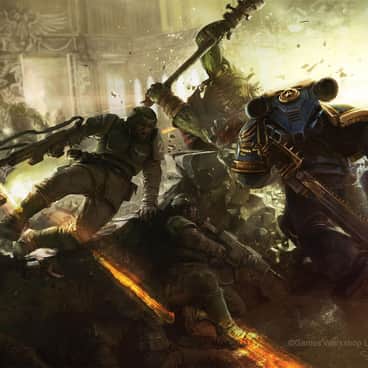 Space Marines and Imperial Guard vs Orks by Stefan Kopinski | Space Marines and Imperial Guard vs Orks by Stefan Kopinski