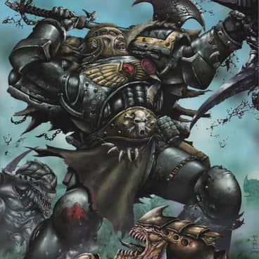 Space Wolf vs Tyranids by Karl Richardson (tankskullx66 | karlrichardsonart)