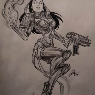 Thousand Sons Pinup by Cecilia Murillo Valdez (cecil_muri)