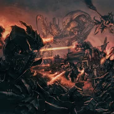 Tyranids and Sisters by Thomas Elliott (thomas.elliott.art | telliottart)