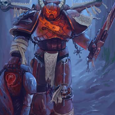 Word Bearer and Ultramarine Scout by Dimitrij Gontschar (DimitrijGontscharart | WildFantasyArt)