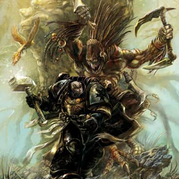 Black Templar vs Kroot by Vincent Devault (yogh | Yogh-Art)