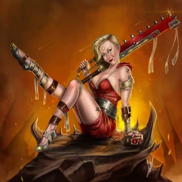 Sister Repentia Pinup Girl by Liam Hammond