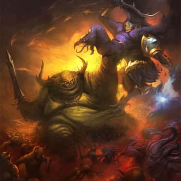 Lord of Change vs Great Unclean One by Victor Fernández (victorferart)
