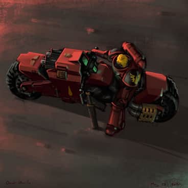 Blood Angel on Bike by Oscar Obando (o8o8das)