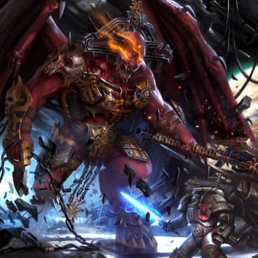 Bloodthirster vs Grey Knights by Mike Lim (Daarken)