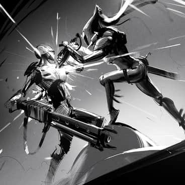 Eldar vs Necron by Miguel Mitchell Da Silva (miguel_mds_art)