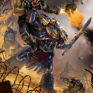 Ultramarine vs Orks by David Alvarez (DavidAlvarezArt | david_rez | david_alvarez_art)