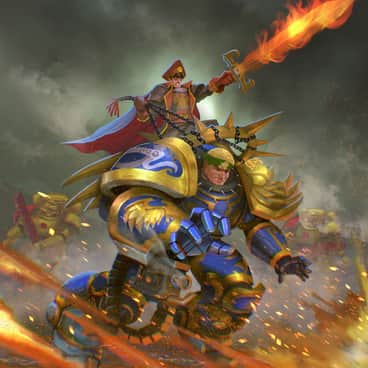 Commissar Fuklaw Riding Roboute Guilliman by dosie - (undertow6150) | Commissar Fuklaw Riding Roboute Guilliman by dosie - (undertow6150)