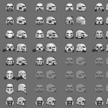 Space Marine Helmets by Ted Beargeon (itchynick | tedbeargeon)