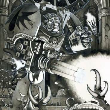 Blood Angel vs Genestealer by Wayne England