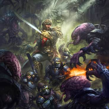 Commissar Vs Genestealers by Zheng Wei (郑伟 | Reaper)