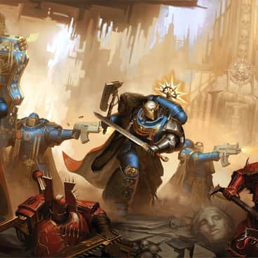 Ultramarines Honour Guard vs Khorne Berzerkers by Elijah ArhPriest (Elijah Gurenko | Ilya Gurenko | arhpriest)