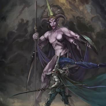 Eldar versus Keeper of Secrets by Nictanova (Gear Jumper | Nicta_nova)