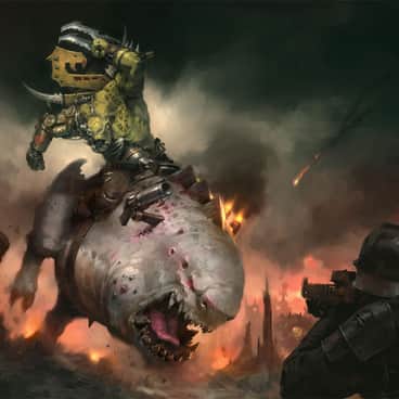 Mazrog Skragbad & the Great White Squig by Jaime Martinez (Dabanaworks | Jaime Matrtinez)