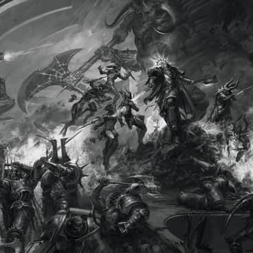 Ultramarines vs Khorne Army by Ruslan Korovkin (korovkinruslan)