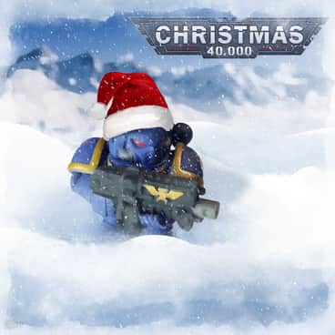 Christmas Space Marine by Casey Landreth (eCOG Media | 40k_gallery)