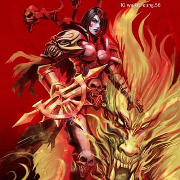 Adepta Sororitas Chaos Flesh Hounds by Wai Kit Leung (waikit.leung.56)