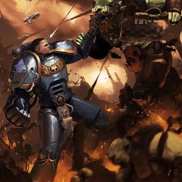 Ultramarine Vs Ork by Bartek Fedyczak (bartekfedyczak)