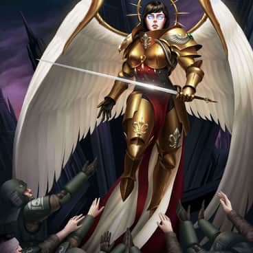 Saint Celestine on Cadia by Mike Zhang (Mikezeddart)