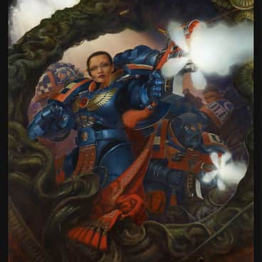 Female Space Marine by Philip Sibbering (Phil Sibbering)